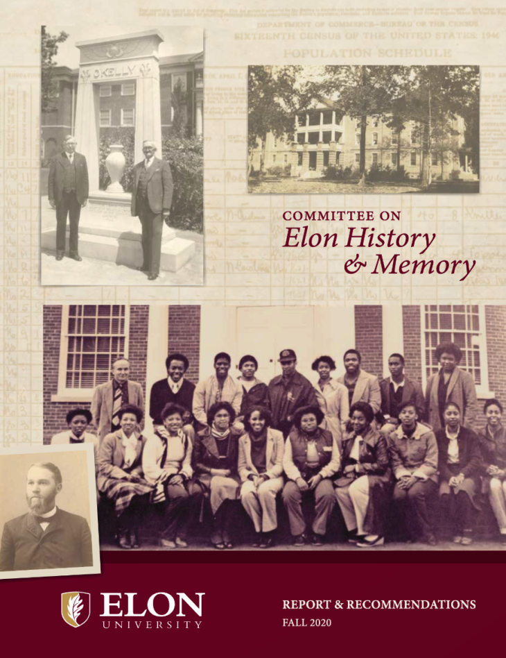 The cover of the Elon Committee on History and Memory Report and Recommendations